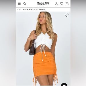 Princess Polly Orange Mini Skirt